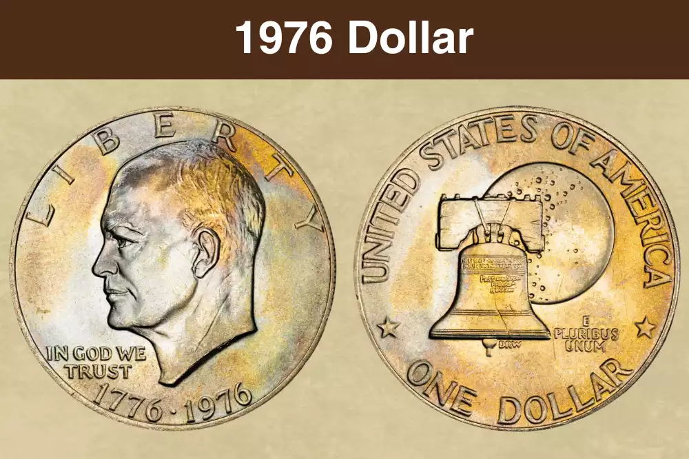 1976-S Bicentennial Eisenhower Silver Dollar obverse and reverse
